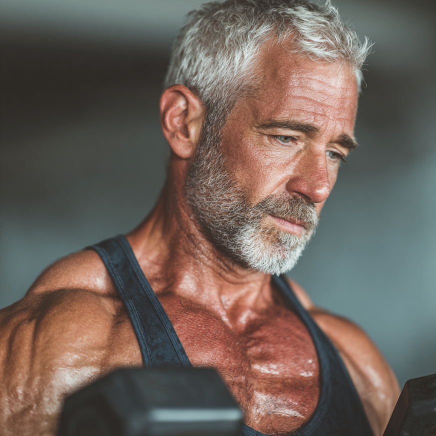 Щасливі літні люди після тренування